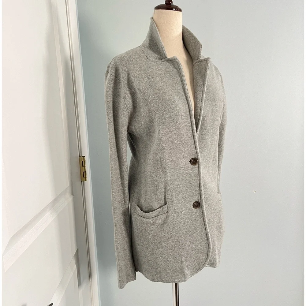 J by J.Crew gray 100% cotton sweater jacket size XS
